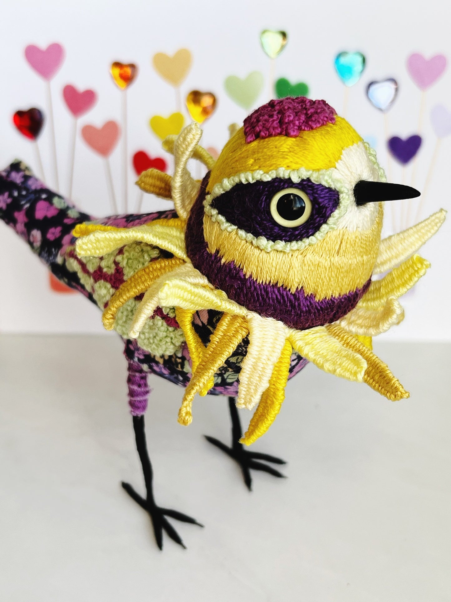 Tiny Beaked Yellow Blossom Bird